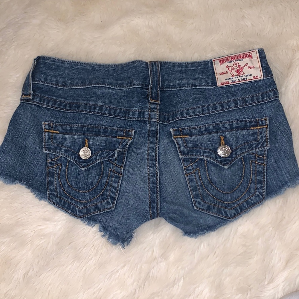 True Religion Vintage Cut Off Denim Shorts